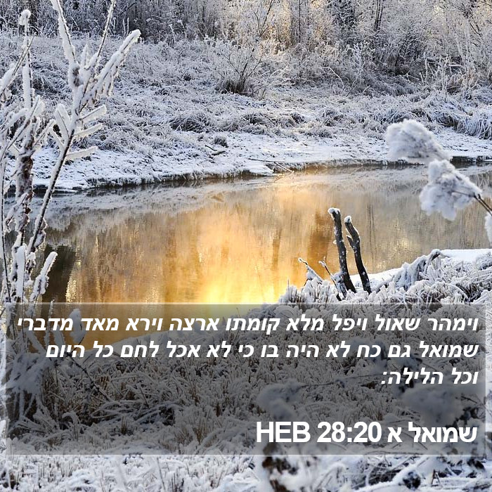 שמואל א 28:20 HEB Bible Study