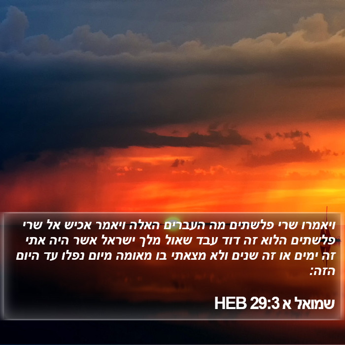 שמואל א 29:3 HEB Bible Study