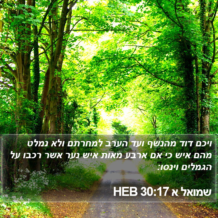 שמואל א 30:17 HEB Bible Study