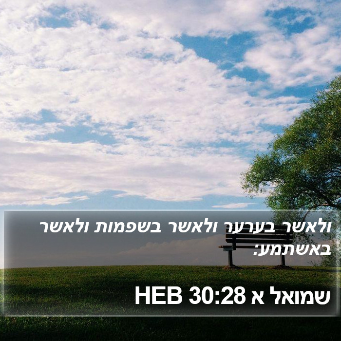 שמואל א 30:28 HEB Bible Study