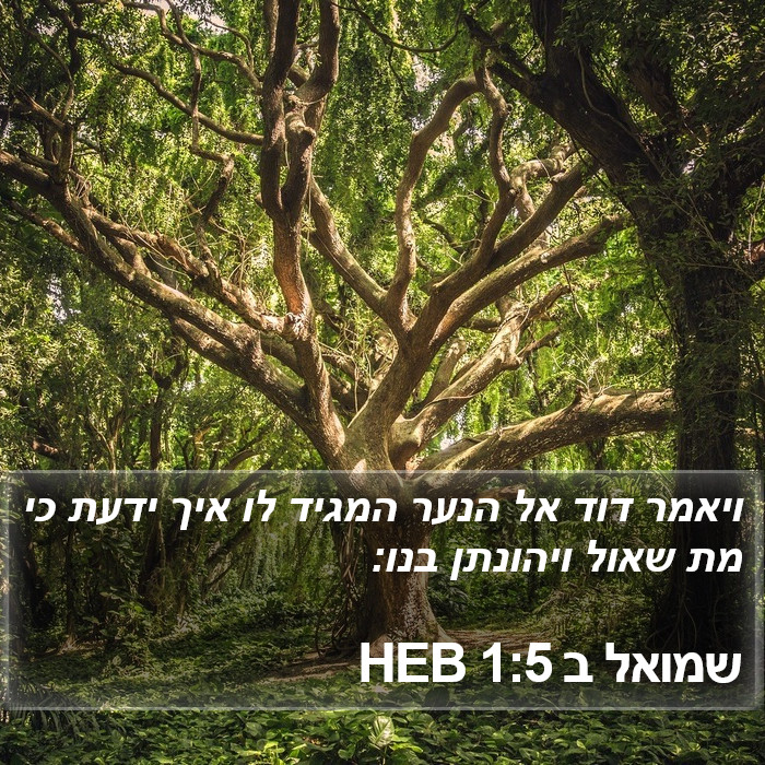 שמואל ב 1:5 HEB Bible Study