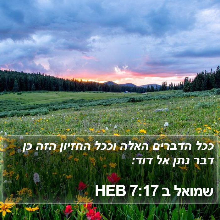 שמואל ב 7:17 HEB Bible Study