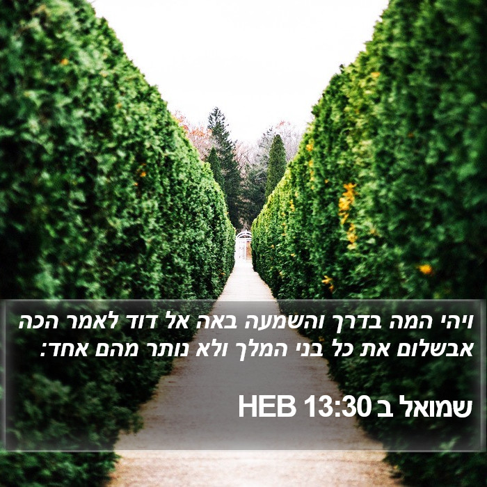 שמואל ב 13:30 HEB Bible Study