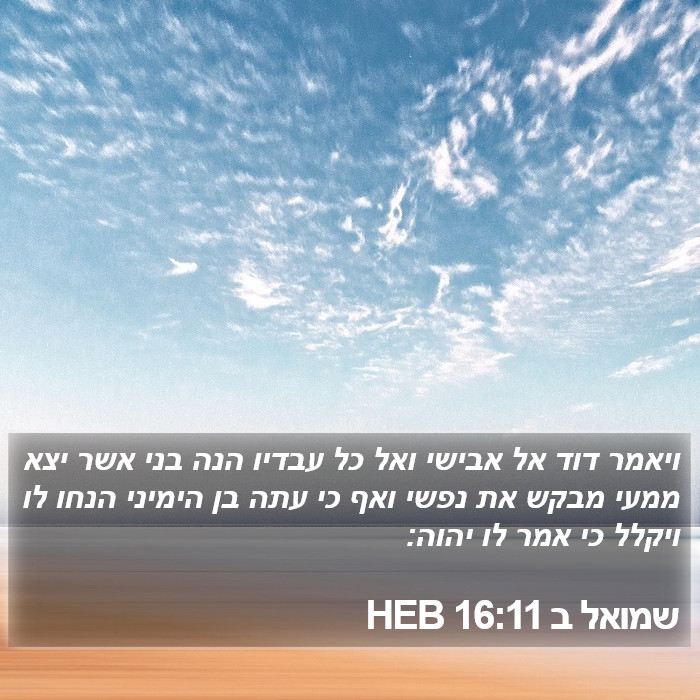 שמואל ב 16:11 HEB Bible Study