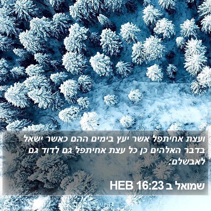 שמואל ב 16:23 HEB Bible Study