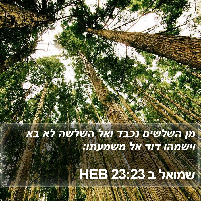 שמואל ב 23:23 HEB Bible Study