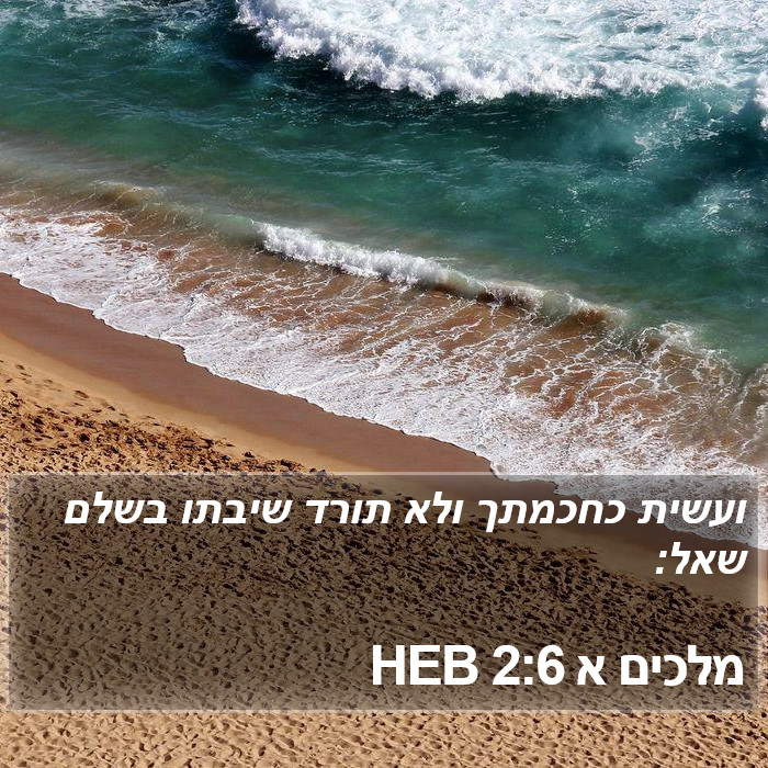 מלכים א 2:6 HEB Bible Study