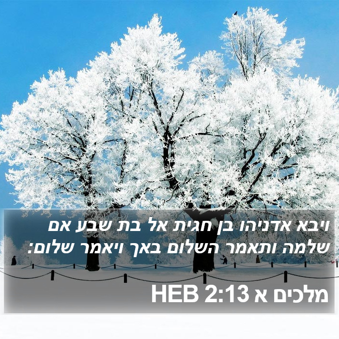 מלכים א 2:13 HEB Bible Study