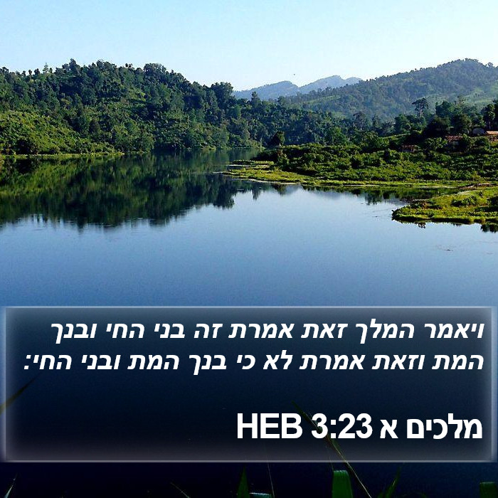 מלכים א 3:23 HEB Bible Study