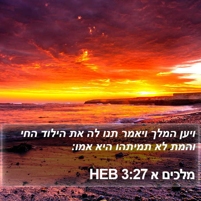 מלכים א 3:27 HEB Bible Study