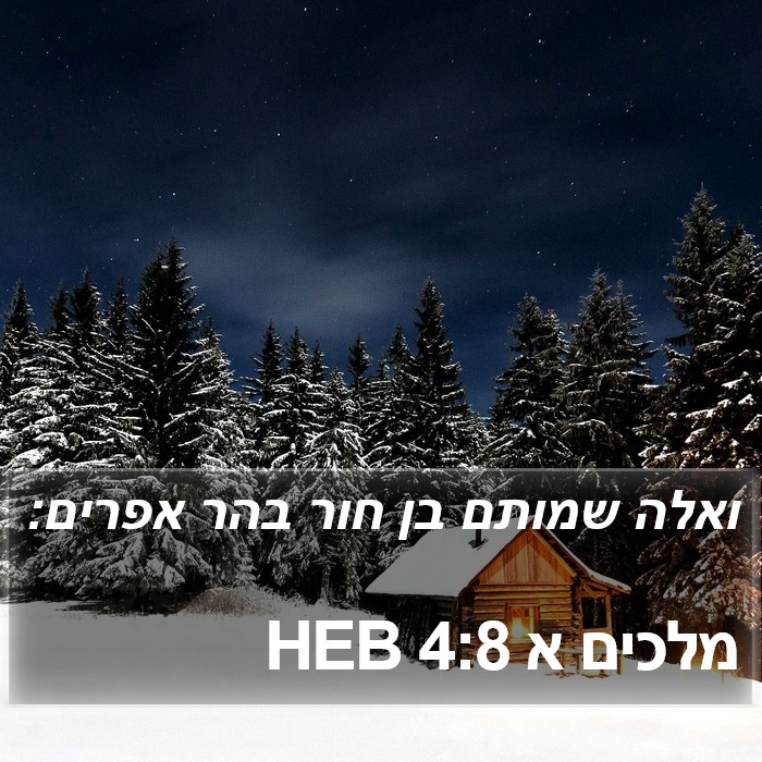 מלכים א 4:8 HEB Bible Study