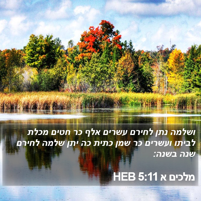 מלכים א 5:11 HEB Bible Study