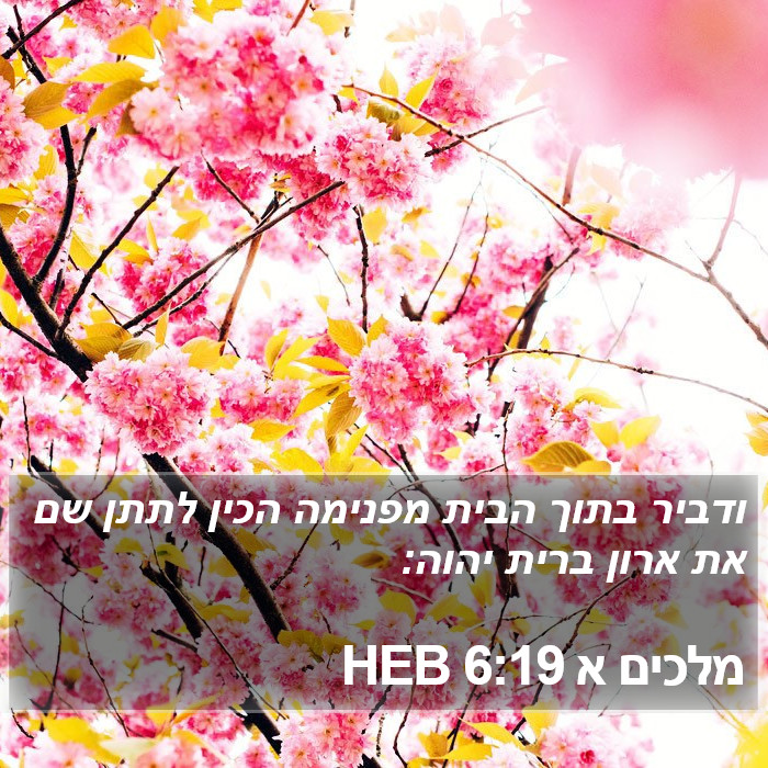 מלכים א 6:19 HEB Bible Study