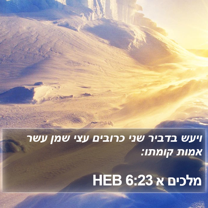 מלכים א 6:23 HEB Bible Study