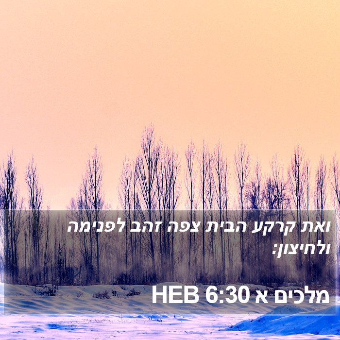 מלכים א 6:30 HEB Bible Study