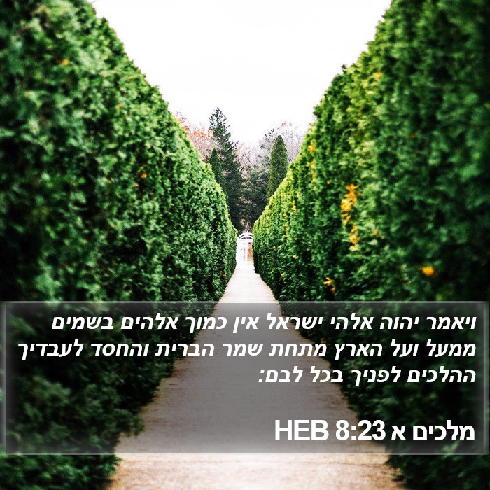 מלכים א 8:23 HEB Bible Study