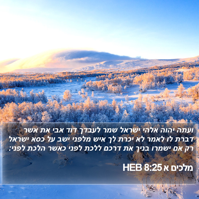 מלכים א 8:25 HEB Bible Study