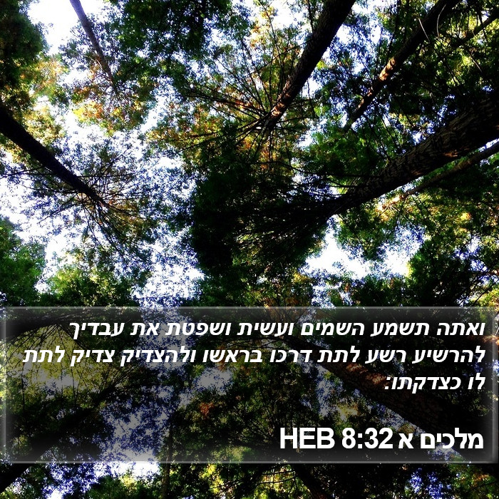 מלכים א 8:32 HEB Bible Study