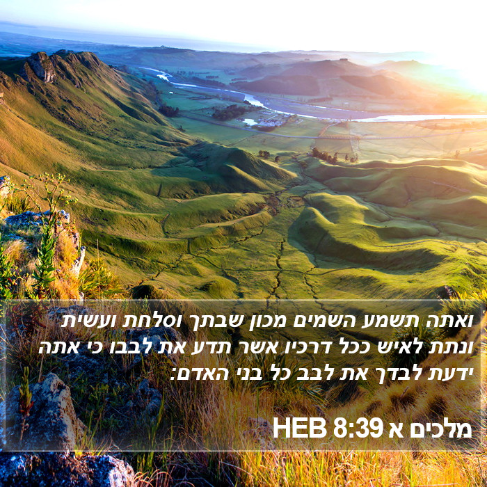 מלכים א 8:39 HEB Bible Study