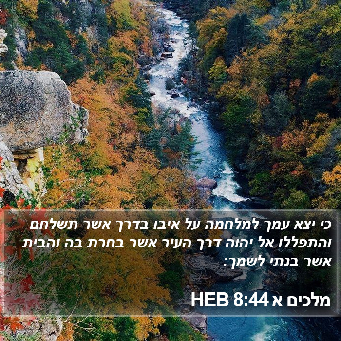 מלכים א 8:44 HEB Bible Study
