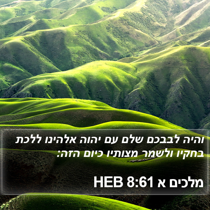 מלכים א 8:61 HEB Bible Study