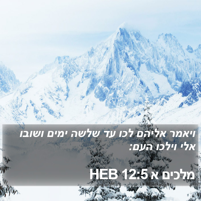 מלכים א 12:5 HEB Bible Study