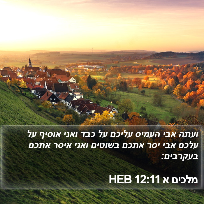 מלכים א 12:11 HEB Bible Study