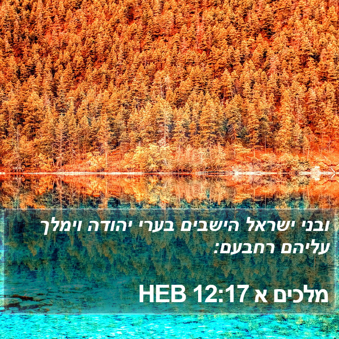 מלכים א 12:17 HEB Bible Study