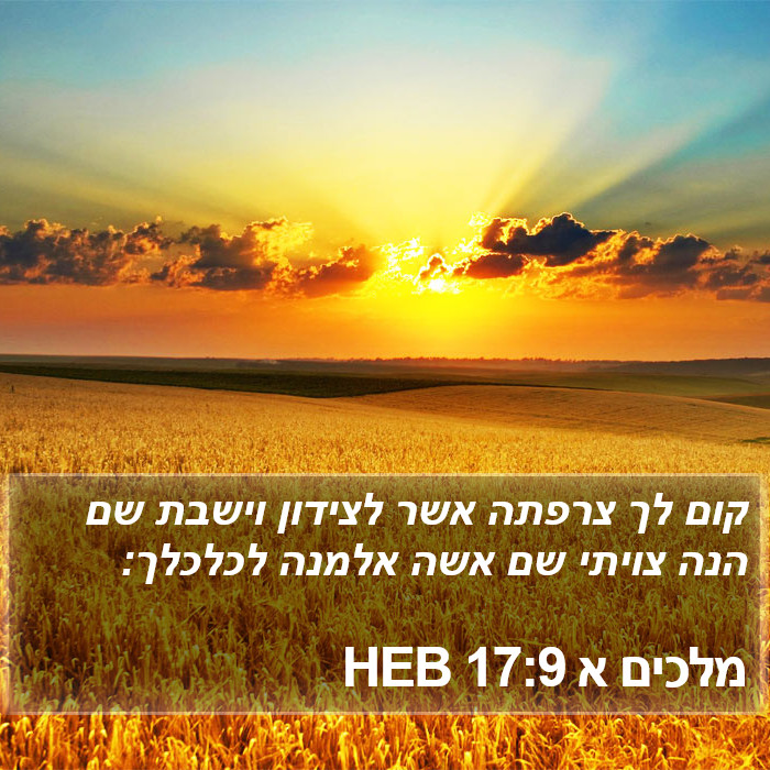 מלכים א 17:9 HEB Bible Study