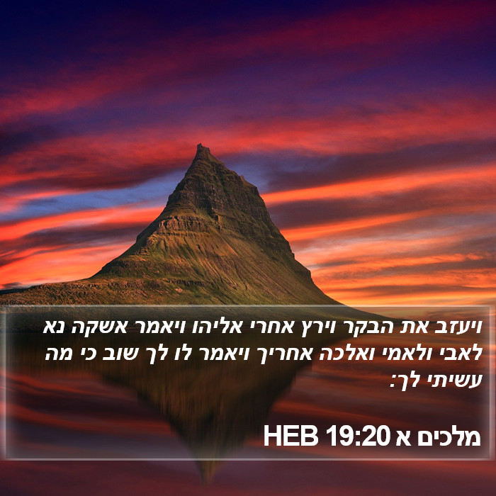 מלכים א 19:20 HEB Bible Study