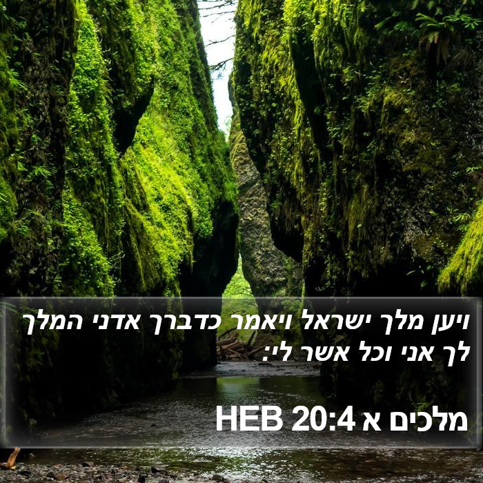 מלכים א 20:4 HEB Bible Study