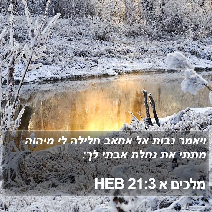 מלכים א 21:3 HEB Bible Study