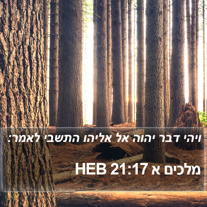 מלכים א 21:17 HEB Bible Study