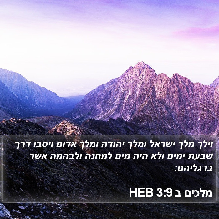 מלכים ב 3:9 HEB Bible Study