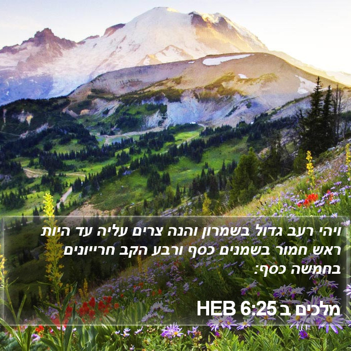 מלכים ב 6:25 HEB Bible Study