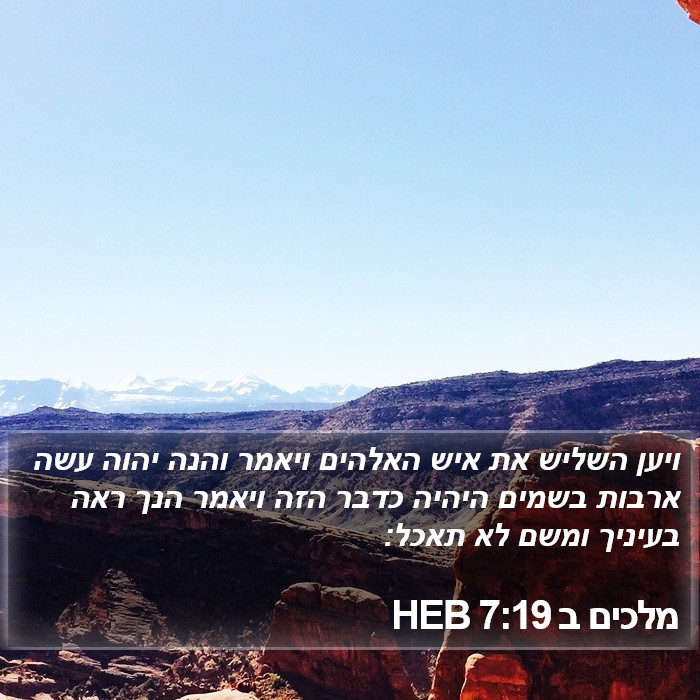 מלכים ב 7:19 HEB Bible Study