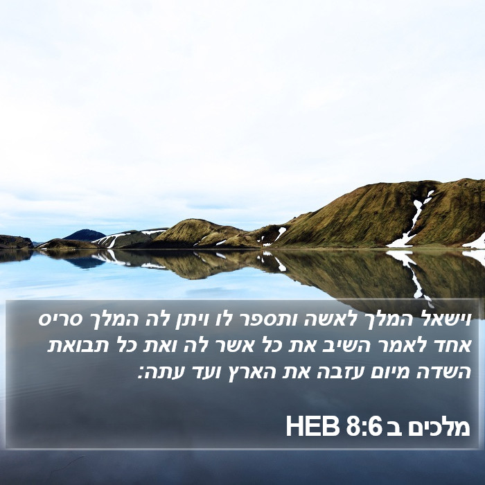 מלכים ב 8:6 HEB Bible Study