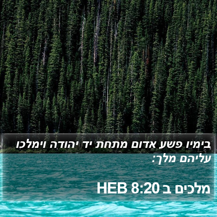 מלכים ב 8:20 HEB Bible Study