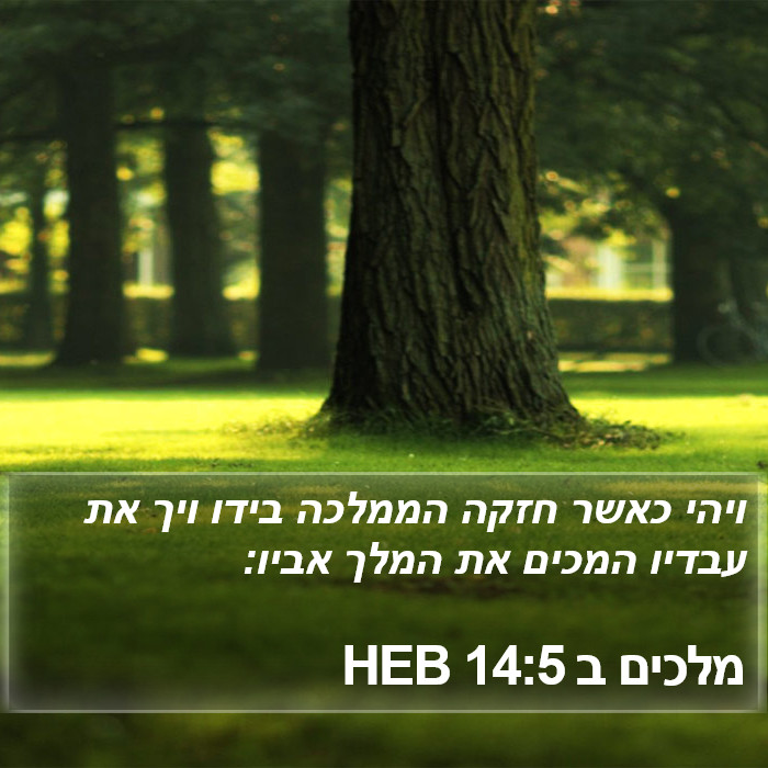 מלכים ב 14:5 HEB Bible Study