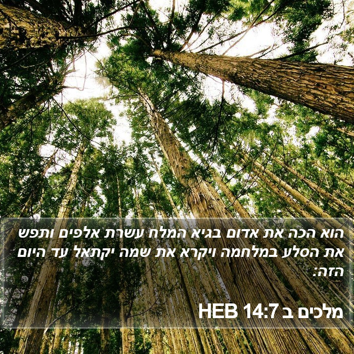 מלכים ב 14:7 HEB Bible Study