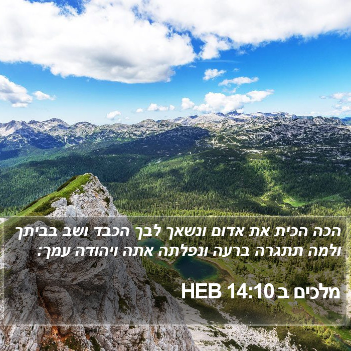 מלכים ב 14:10 HEB Bible Study