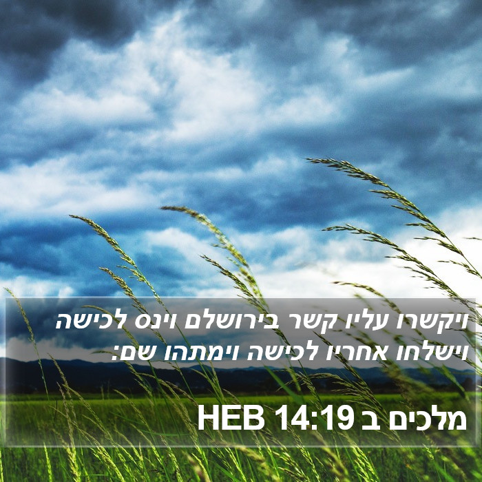 מלכים ב 14:19 HEB Bible Study