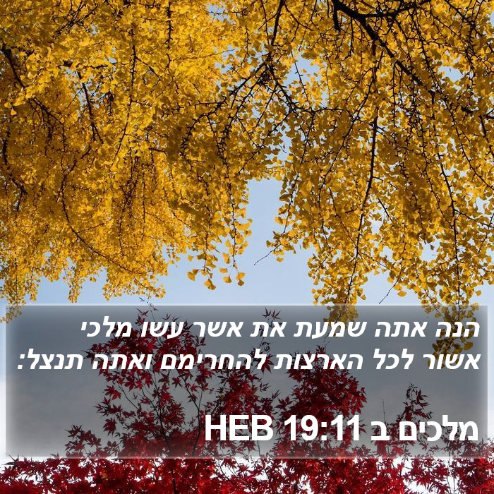 מלכים ב 19:11 HEB Bible Study