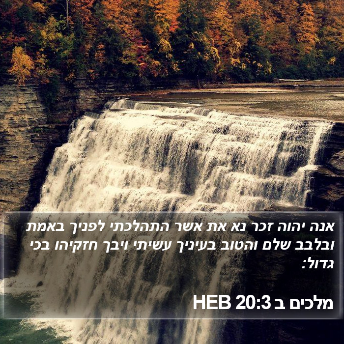 מלכים ב 20:3 HEB Bible Study