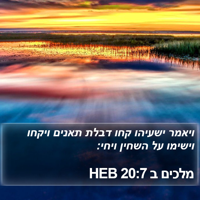 מלכים ב 20:7 HEB Bible Study