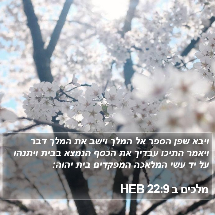 מלכים ב 22:9 HEB Bible Study