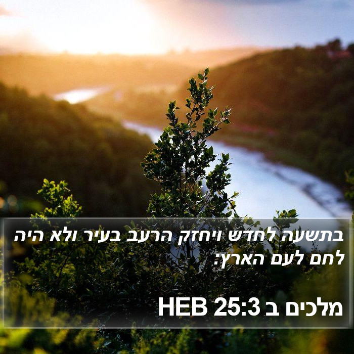 מלכים ב 25:3 HEB Bible Study