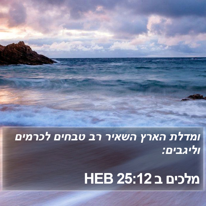 מלכים ב 25:12 HEB Bible Study