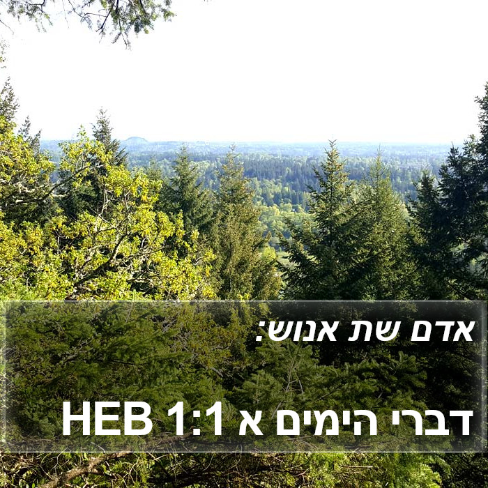 דברי הימים א 1:1 HEB Bible Study