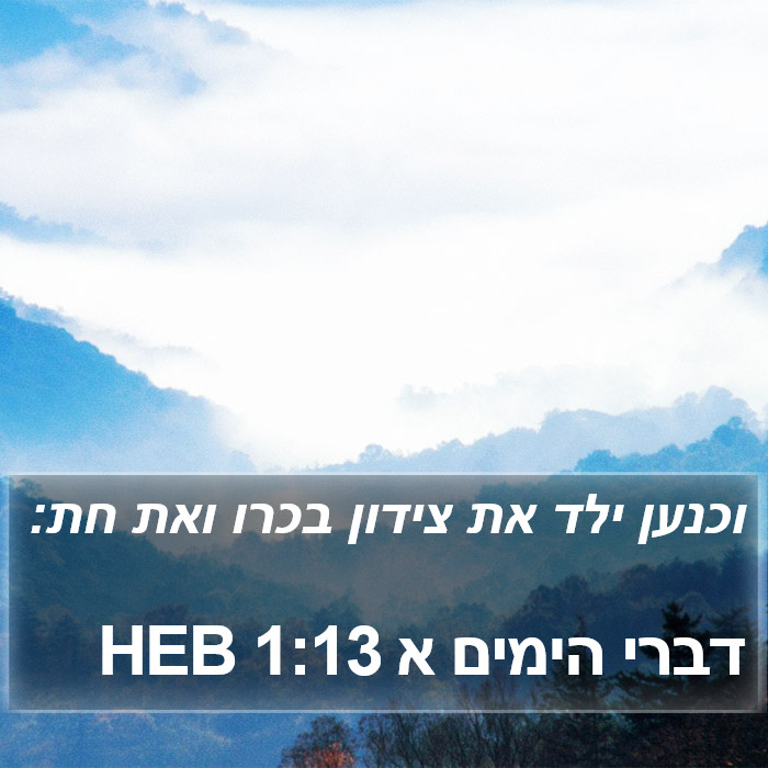 דברי הימים א 1:13 HEB Bible Study